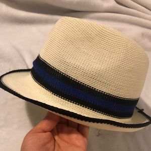 Marcus alder Cream blue and black fedora hat
